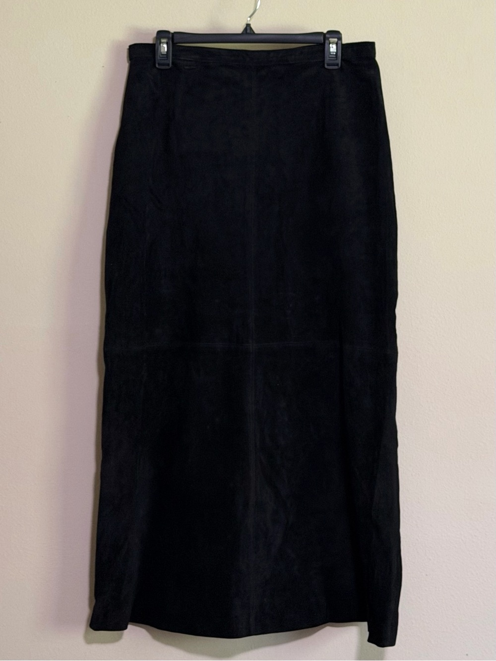 Brandon Thomas Vintage Suede Maxi Skirt in Black